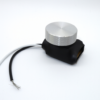 Kompakt Mini Dimmer – Sølv riflet ALU. For innbygging. LED/Halogen. 230V