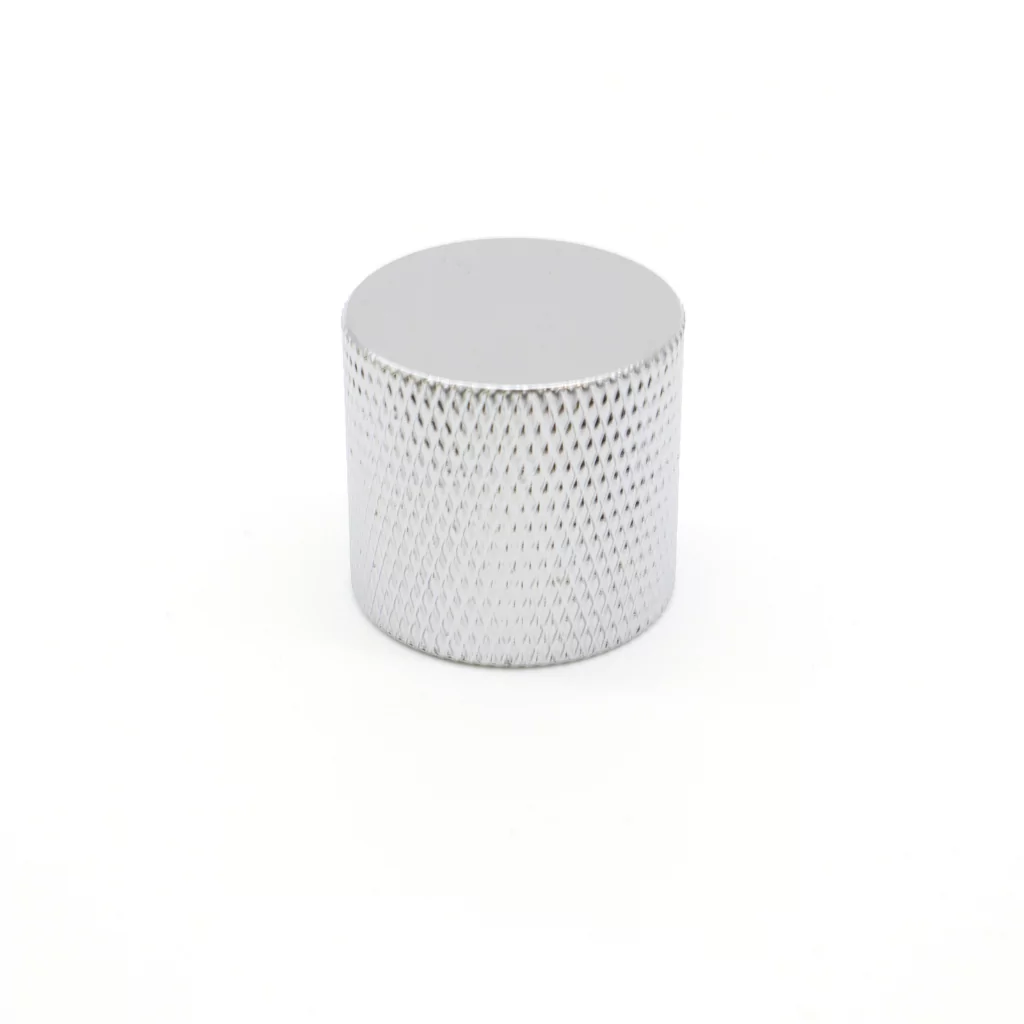 Kompakt Mini Dimmer – Sølv riflet ALU Liten. For innbygging. LED/Halogen. 230V - Bilde 2
