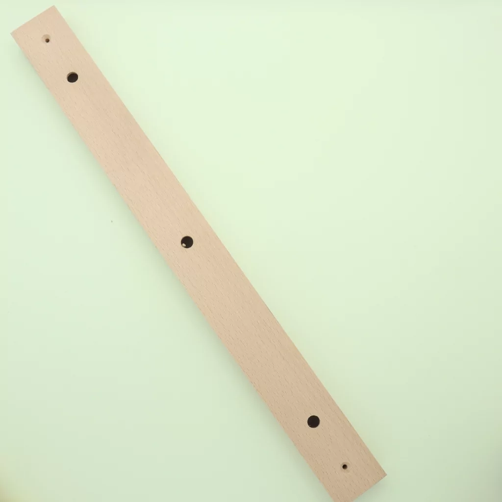 Avlang 50cm lampekopp/Takkopp i Tre med 3-hull - Bilde 3