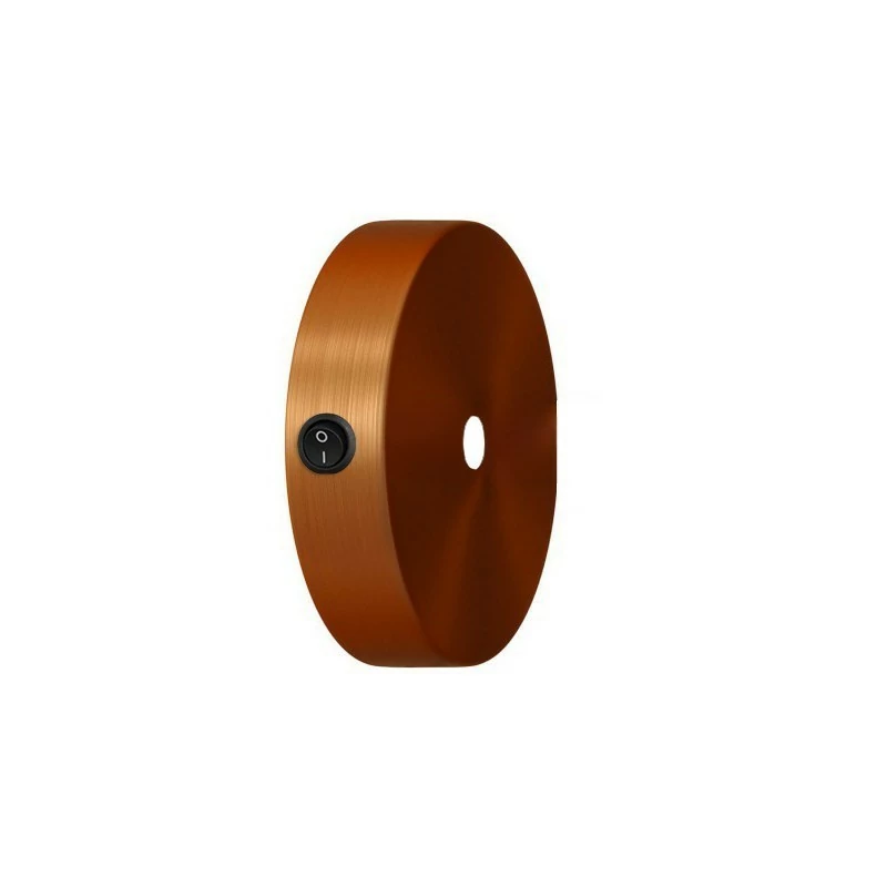 Lampekopp med bryter mini – Ø83mm – Børstet kobber