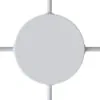 Blank Hvit - 4 hull Koblingsboks/Takboks (Ø120mm) For Sideveis Kabler