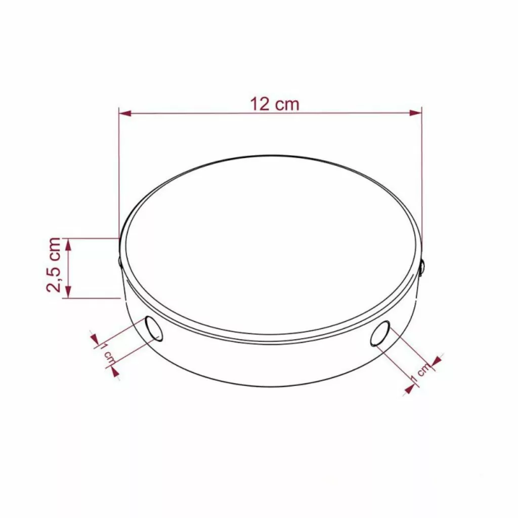 Chrome - 4 hull Koblingsboks/Takboks (Ø120mm) For Sideveis Kabler - Bilde 5