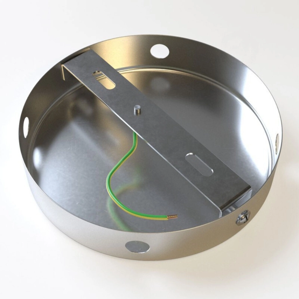 Chrome - 4 hull Koblingsboks/Takboks (Ø120mm) For Sideveis Kabler - Bilde 3