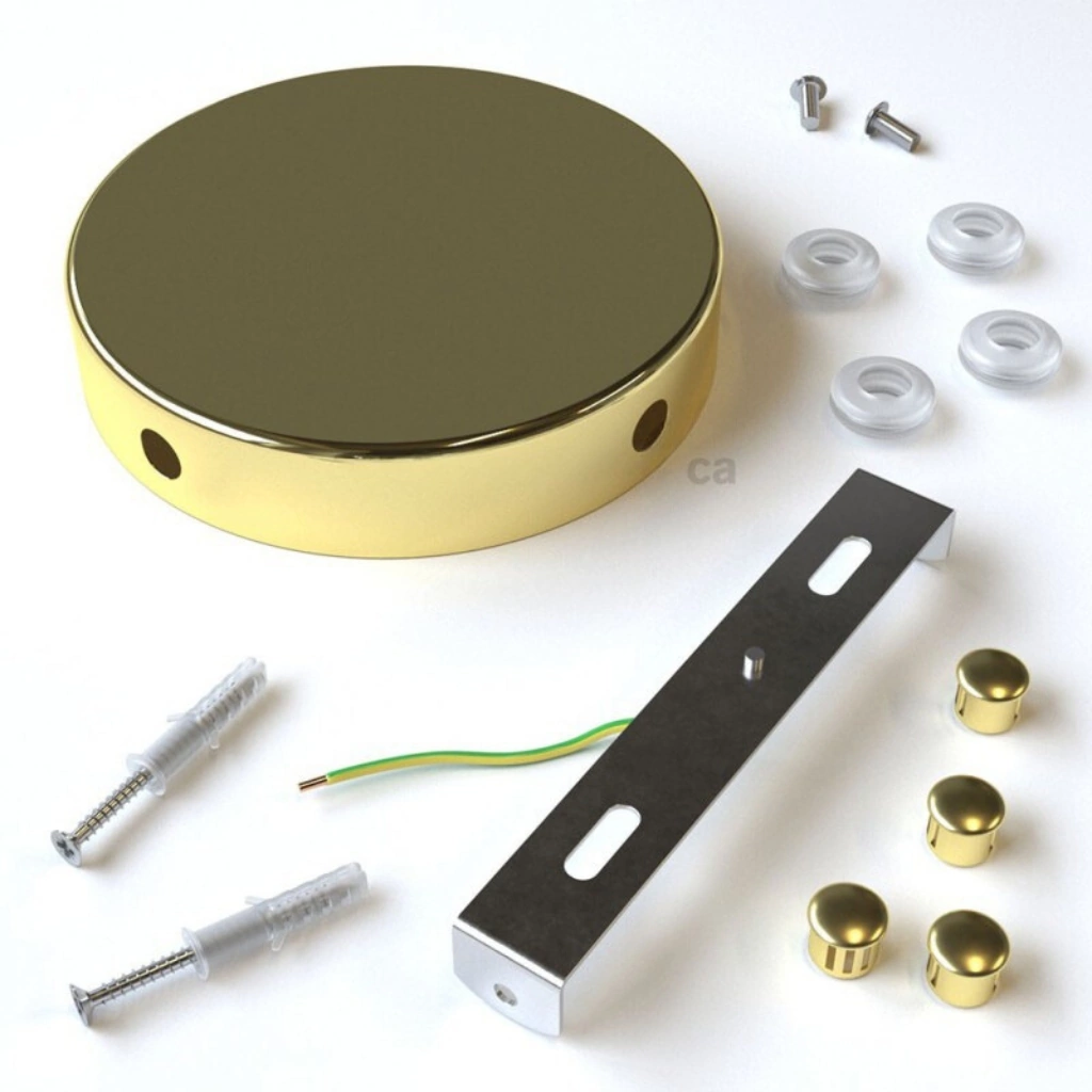 Messing – 4 hull Koblingsboks/Takboks (Ø120mm) For Sideveis Kabler - Bilde 5