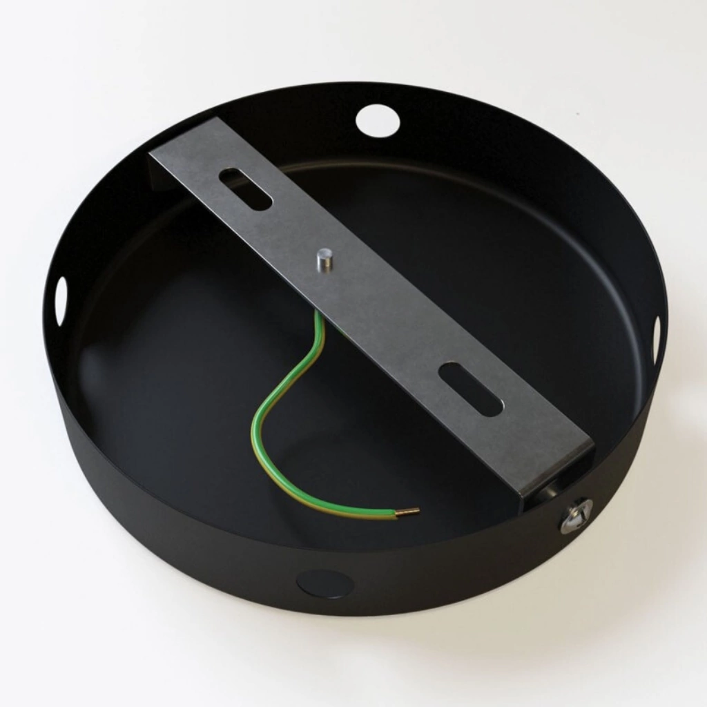 Svart - 4 hull Koblingsboks/Takboks (Ø120mm) For Sideveis Kabler - Bilde 4
