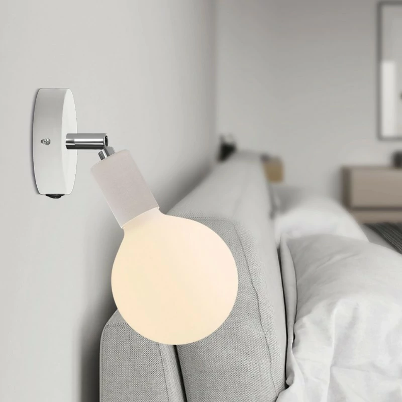 Lampekopp med bryter mini - Ø83mm - Matt Hvit - Bilde 4