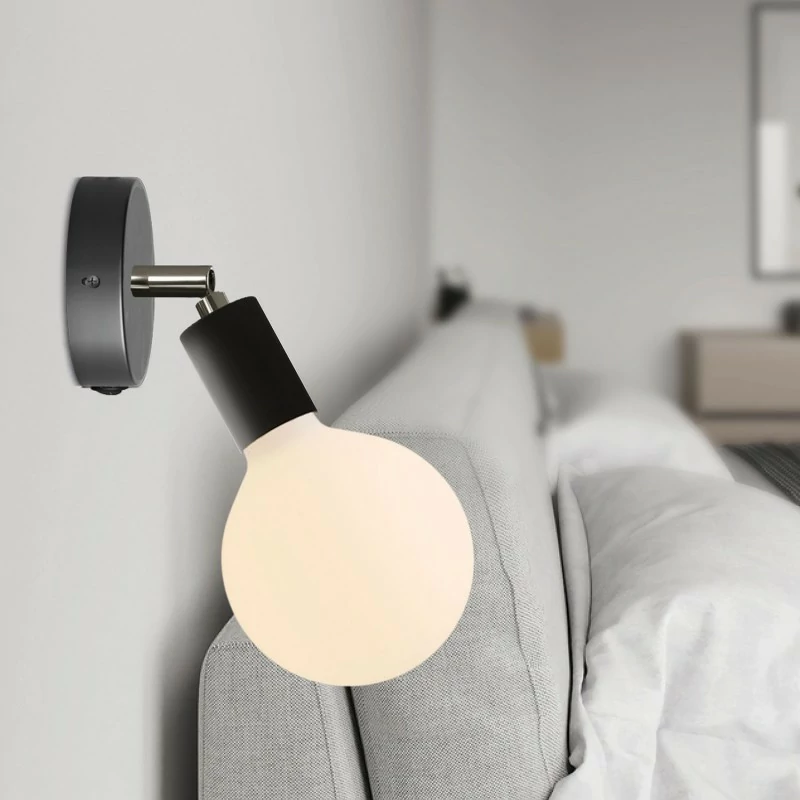 Lampekopp med bryter mini – Ø83mm – Matt Sort - Bilde 3