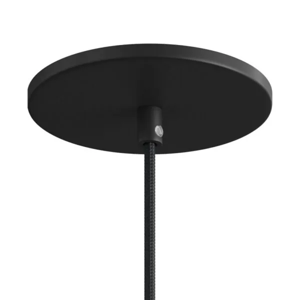 Taklokk og Vegglokk M10 med pendelfeste Ø126mm - Matt Svart Metall