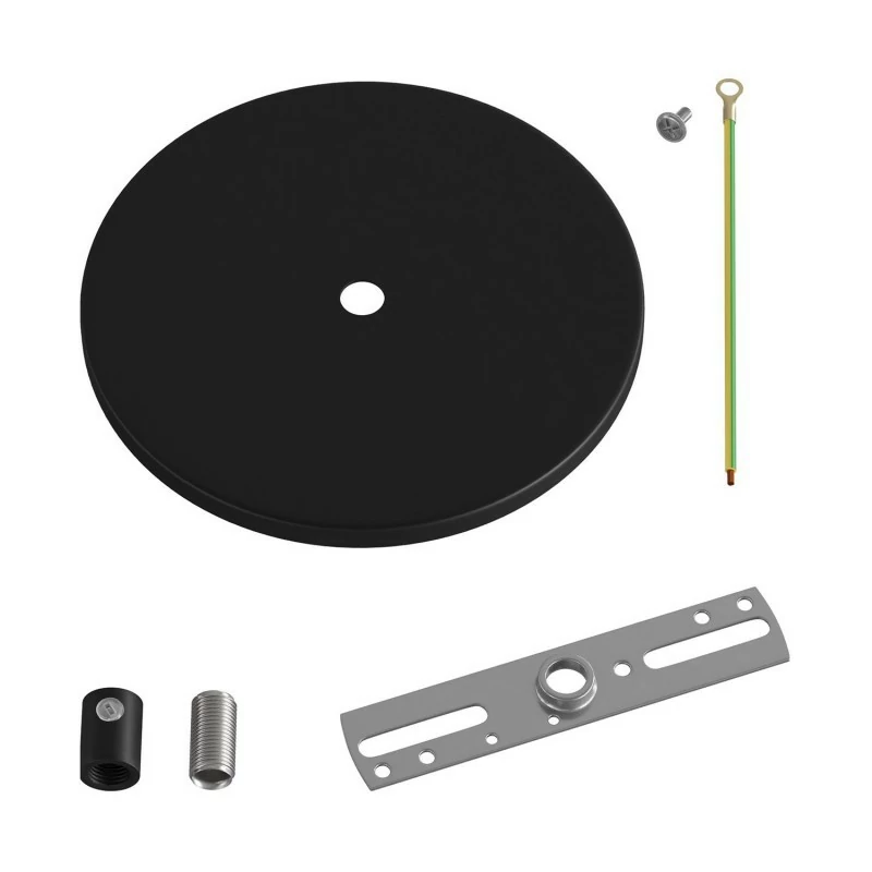 Taklokk og Vegglokk M10 med pendelfeste Ø126mm - Matt Svart Metall - Bilde 5