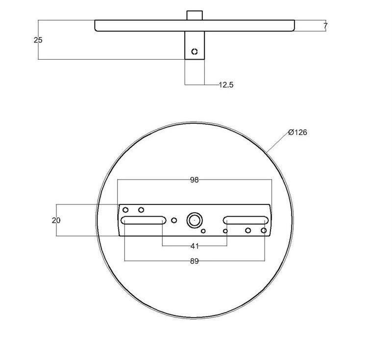 Taklokk og Vegglokk M10 med pendelfeste Ø126mm - Matt Hvit Metall - Bilde 4
