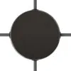 Sort Chrome - 4 hull Koblingsboks/Takboks (Ø120mm) For Sideveis Kabler