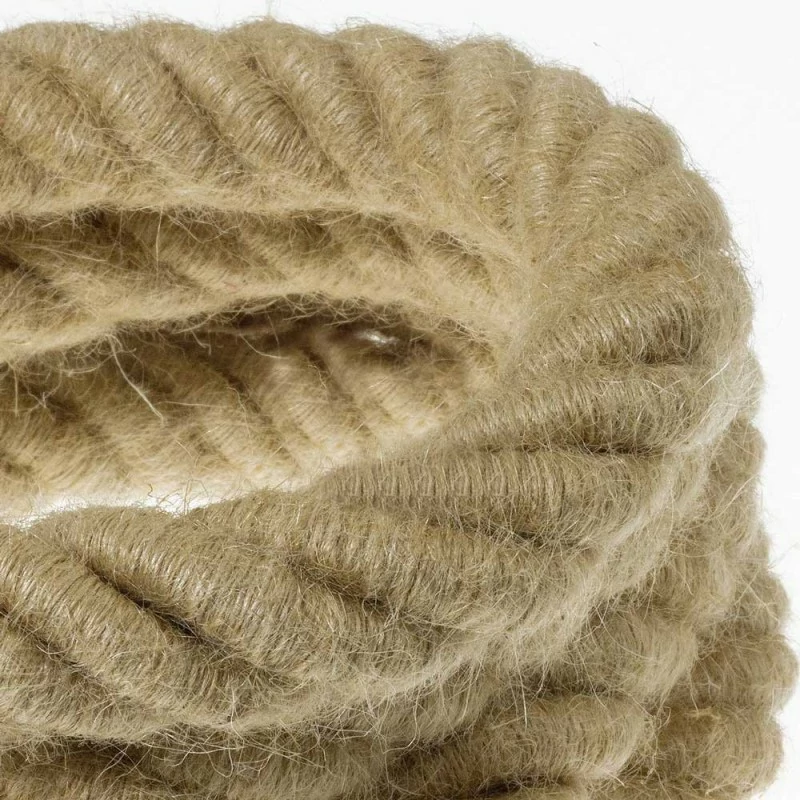 XL-3XL Stoffledning - Tykk tau lampeledning Ø16 - Ø30mm. 3×0.75mm2 (med jord) - Bilde 2