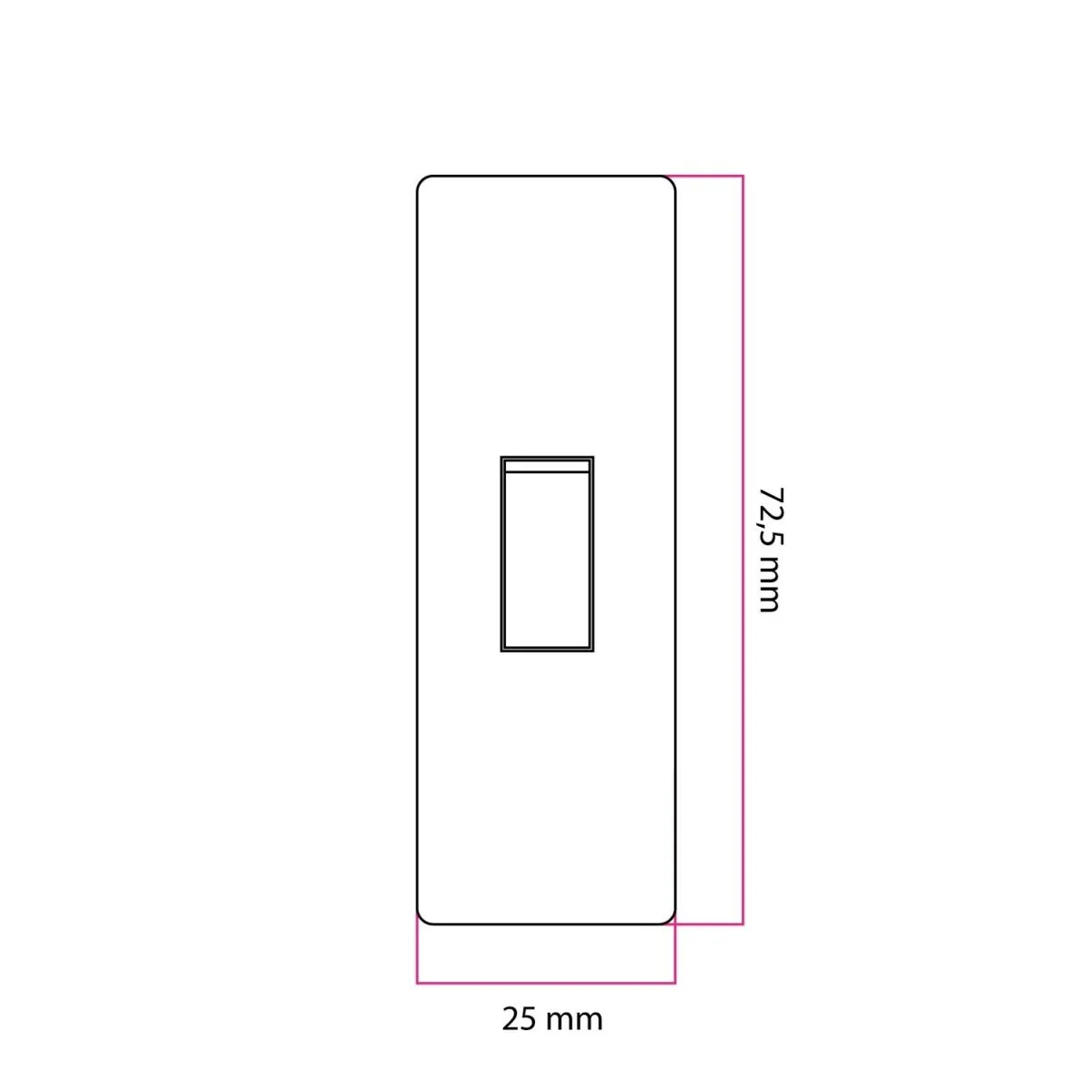 Sylinder Ledningsbryter Vippe - Hvit - Bilde 3