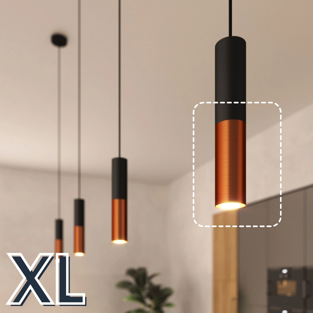 Tubo XL Børstet Kobber - Lampesokkel Spotlight, E14