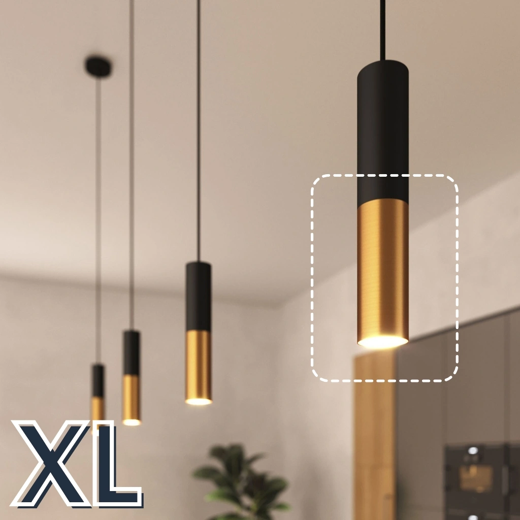 Tubo XL Børstet Messing - Lampesokkel Spotlight, E14