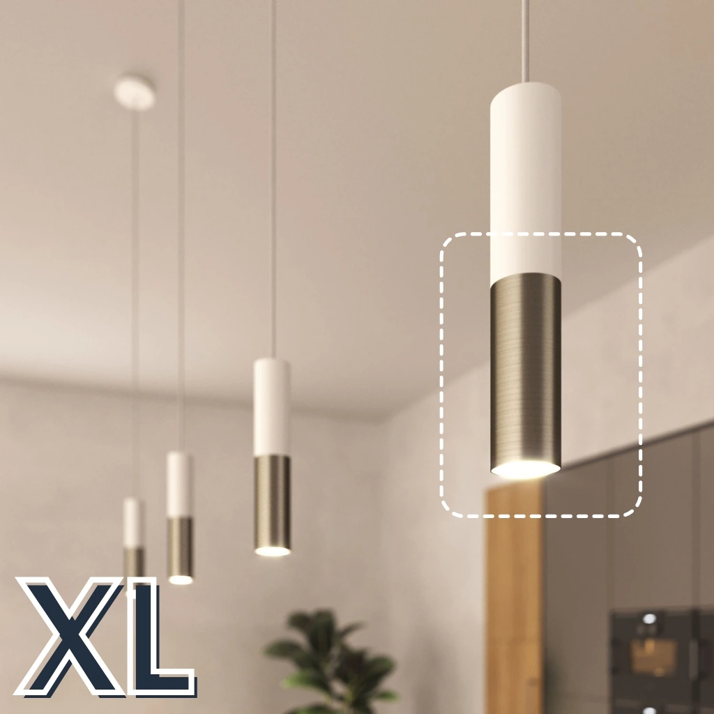 Tubo XL Børstet Titan - Lampesokkel Spotlight, E14