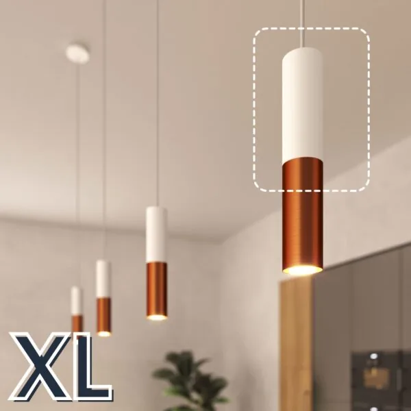 Tubo XL Matt Hvit - Lampesokkel Spotlight, E14