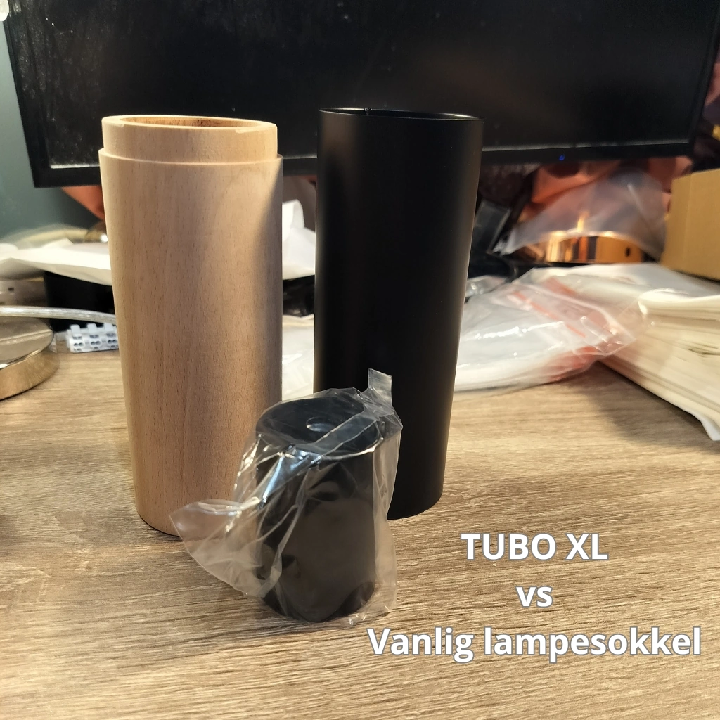 Tubo XL Børstet Titan - Lampesokkel Spotlight, E14 - Bilde 7