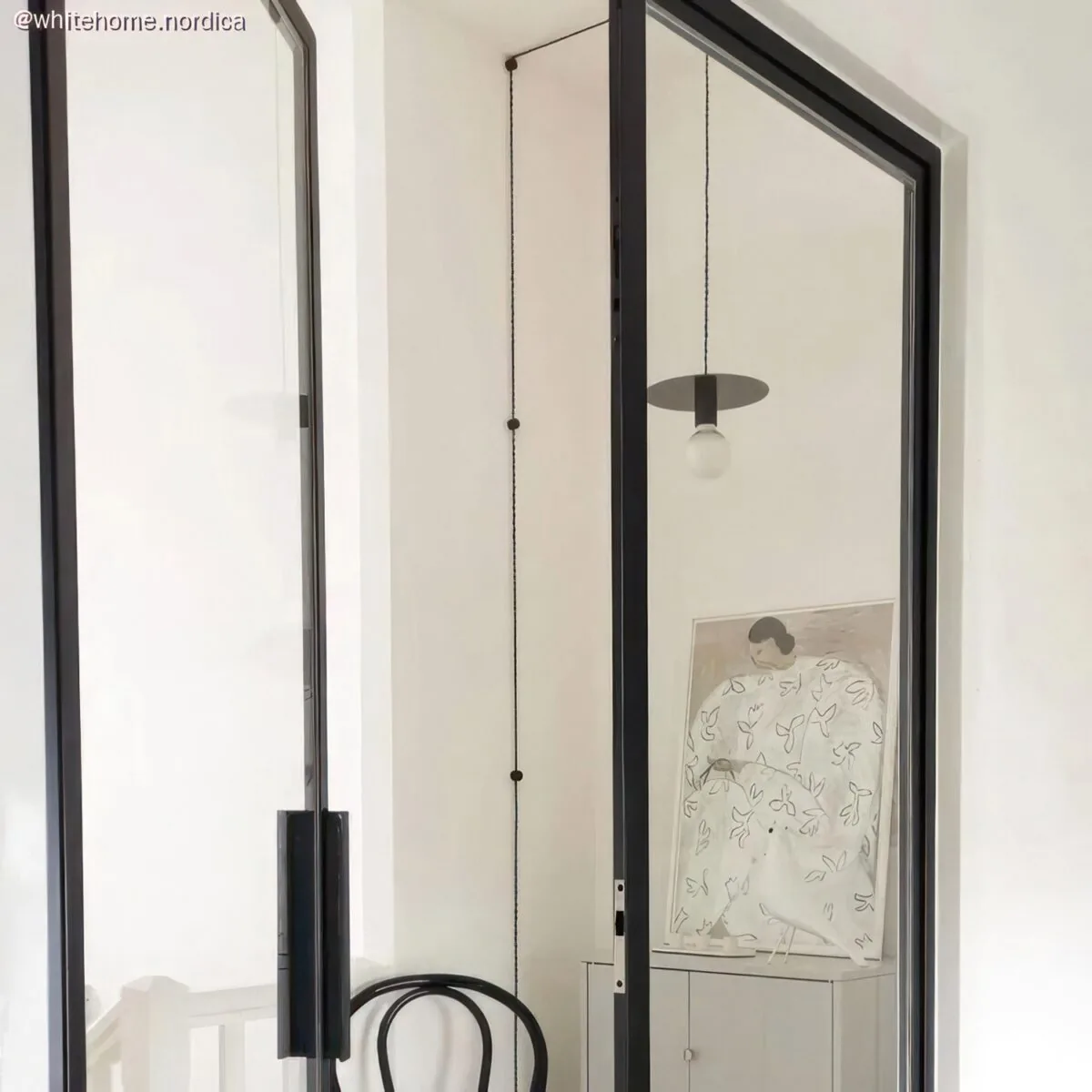 Glossy black/Matt black – Ø240 Flat Lampeskjerm Inne/Ute - Bilde 4