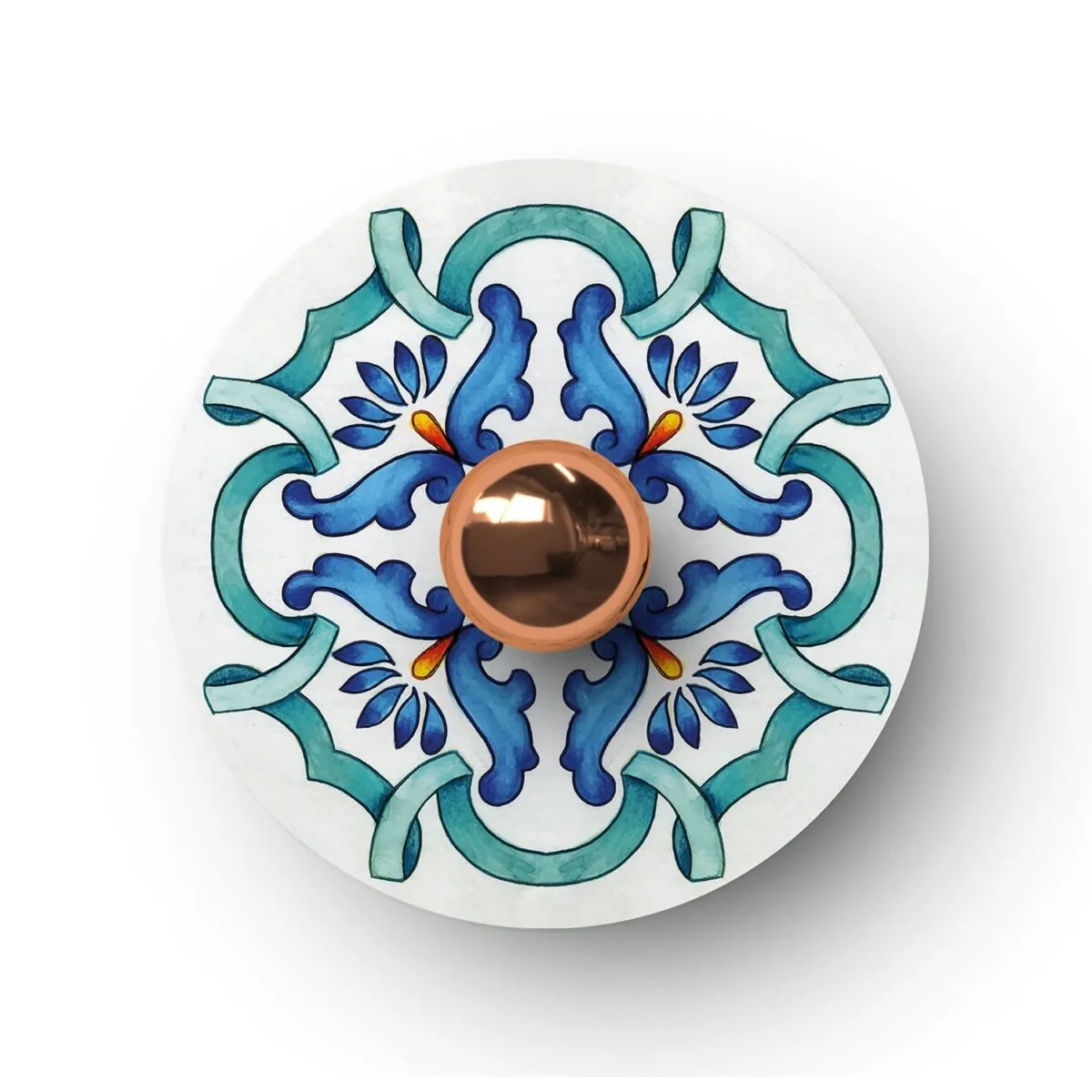 Majolica Blue – Ø240 Flat Lampeskjerm Inne/Ute - Bilde 2