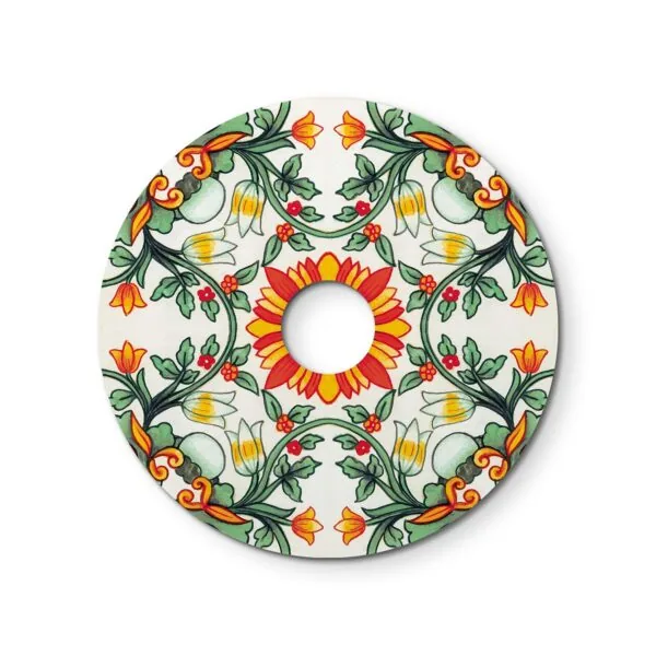 Majolica Red/Green – Ø240 Flat Lampeskjerm Inne/Ute