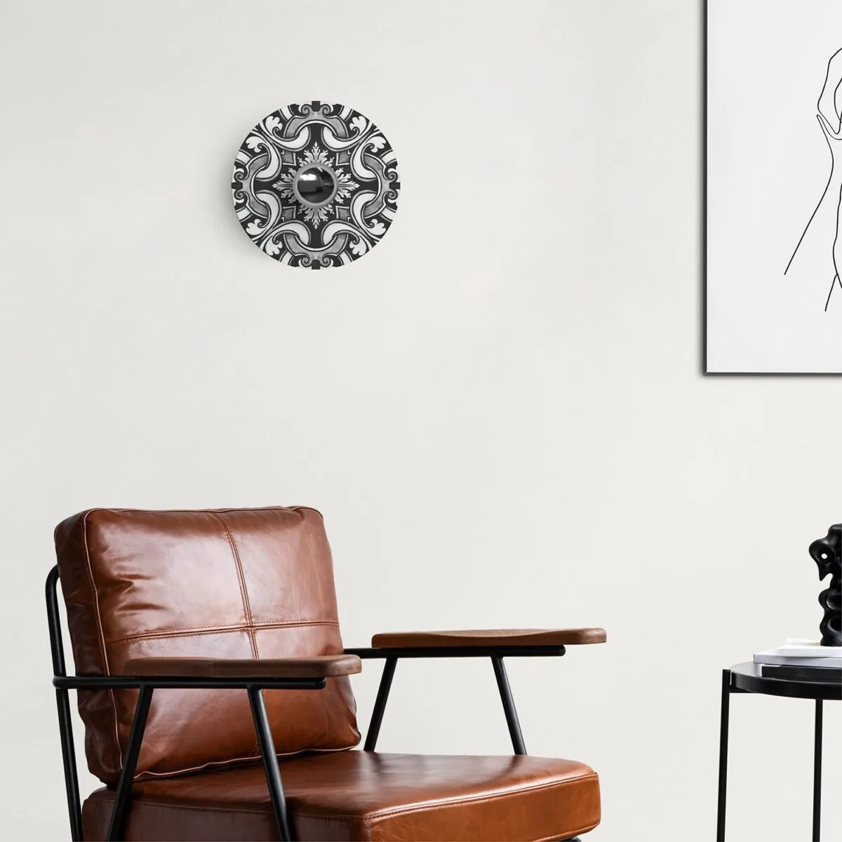 Majolica White/Black – Ø240 Flat Lampeskjerm Inne/Ute - Bilde 6
