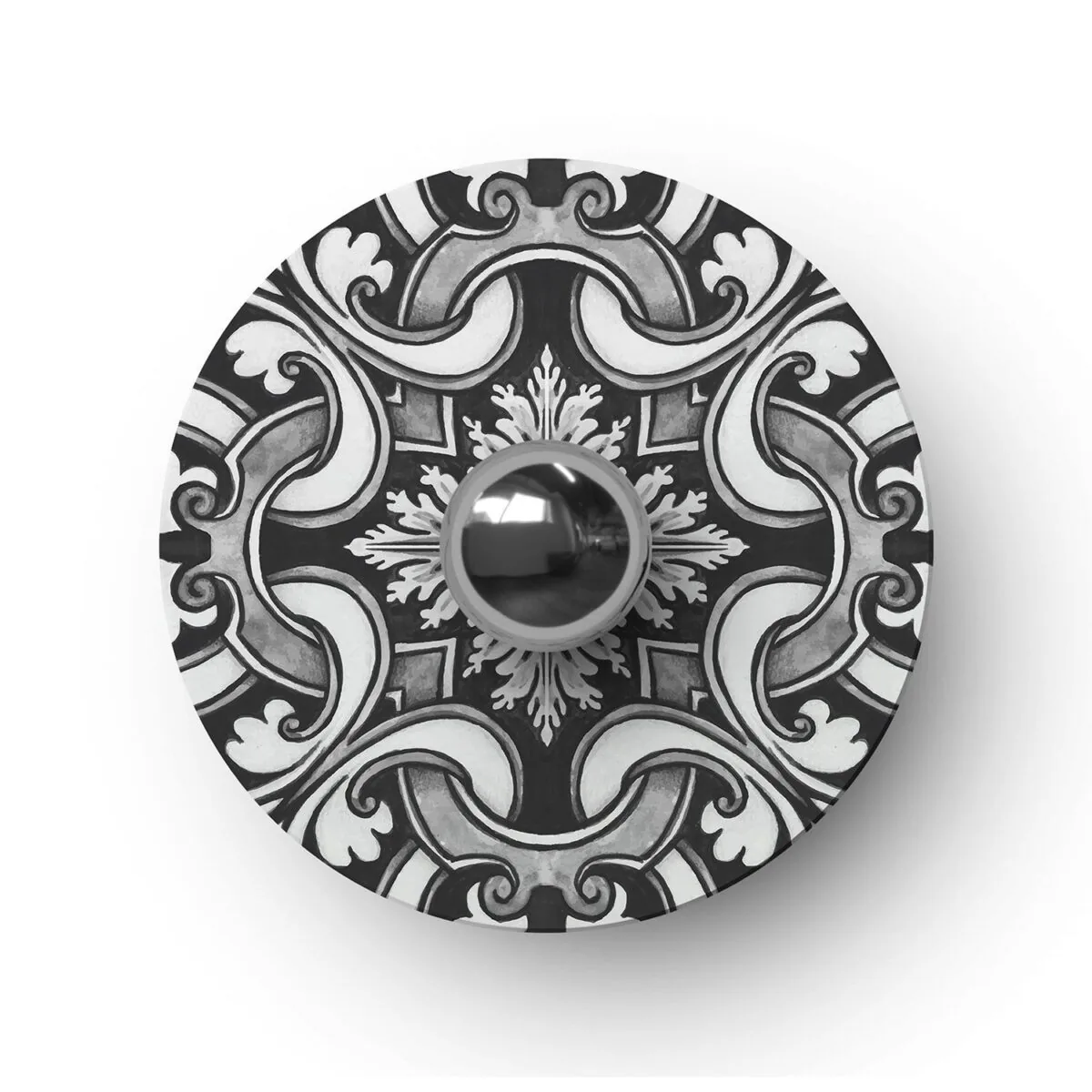 Majolica White/Black – Ø240 Flat Lampeskjerm Inne/Ute - Bilde 2