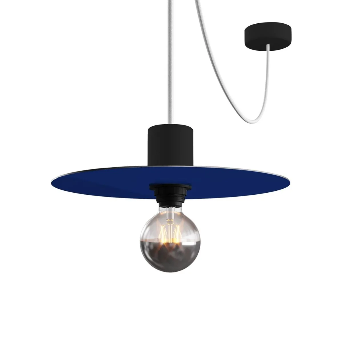Glossy blue/Matt blue – Ø240 Flat Lampeskjerm Inne/Ute - Bilde 3
