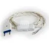 Ledningsett 1.8m – 2P Antikk-Hvit Tvinnet lampettledning – ferdig koblet