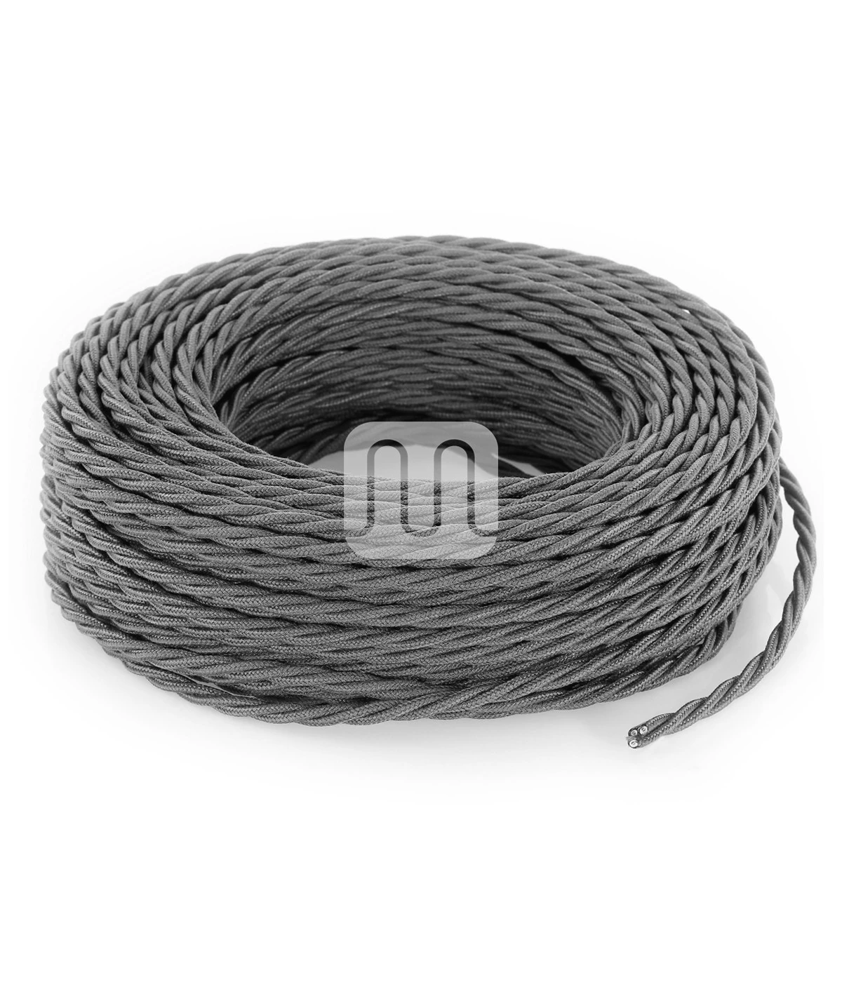 Grå Stoffledning | Tvinnet | 2×0.75mm2 (uten jord) - Bilde 2