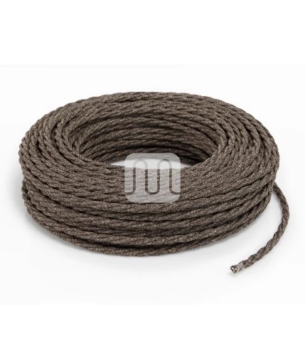 Lin Brun Stoffledning | Tvinnet | 2×0.75mm2 (uten jord) - Bilde 2