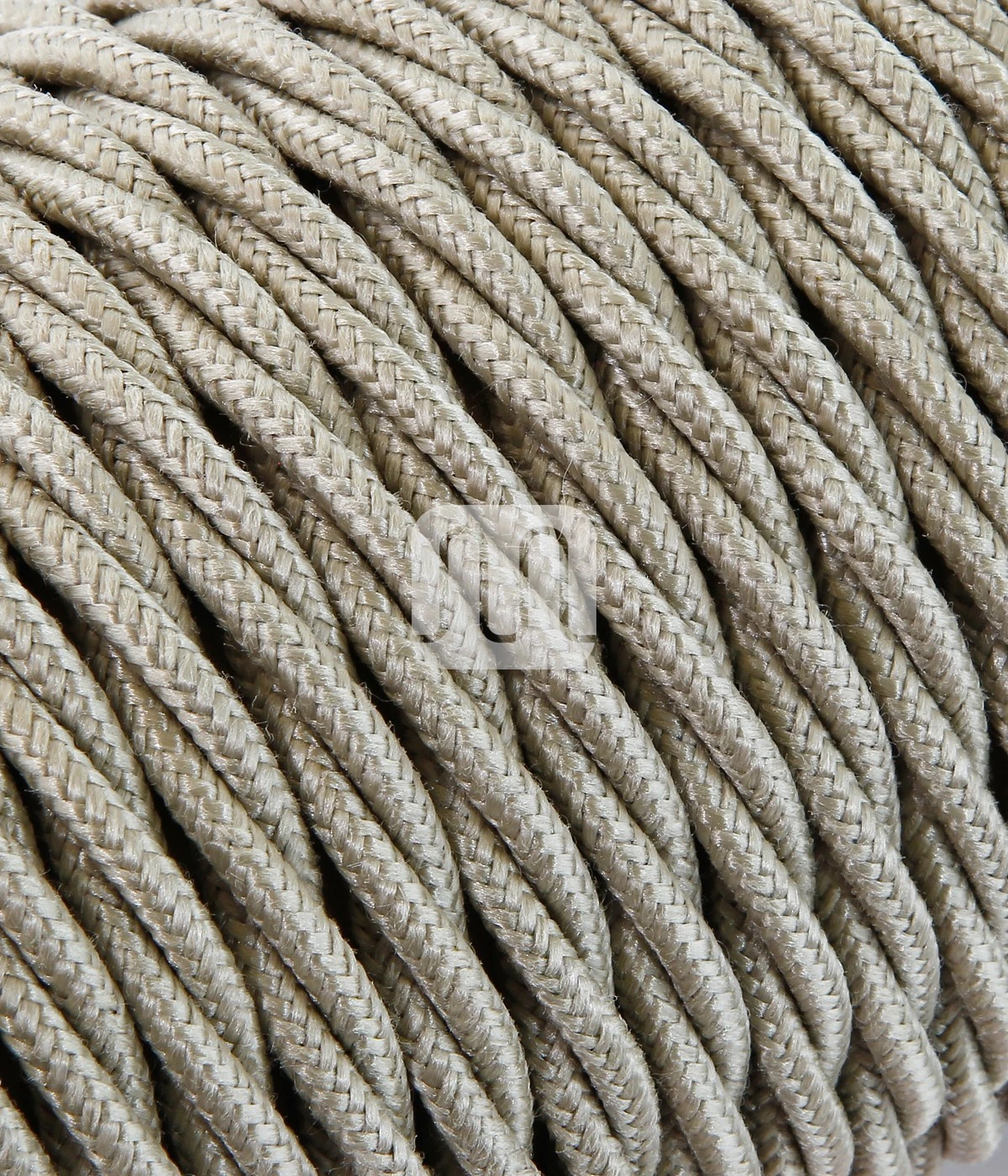 Sand Beige Stoffledning | Tvinnet | 2×0.75mm2 (uten jord)