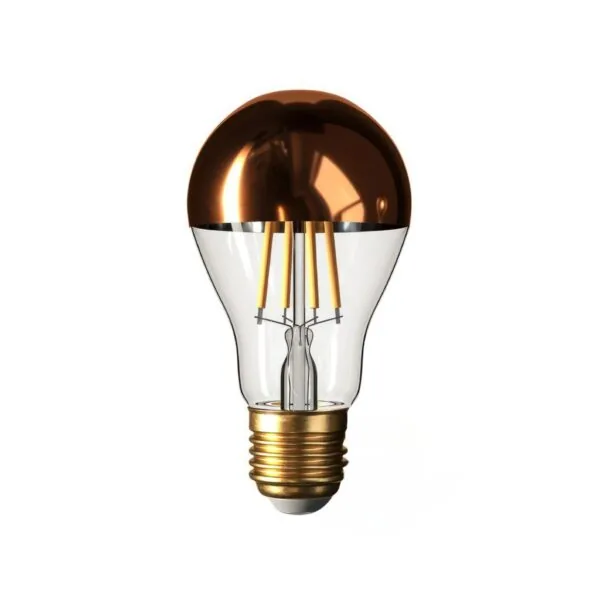 Kobber - Toppforspeilet Lyspære A60, LED, Dim, 7W, 2700K