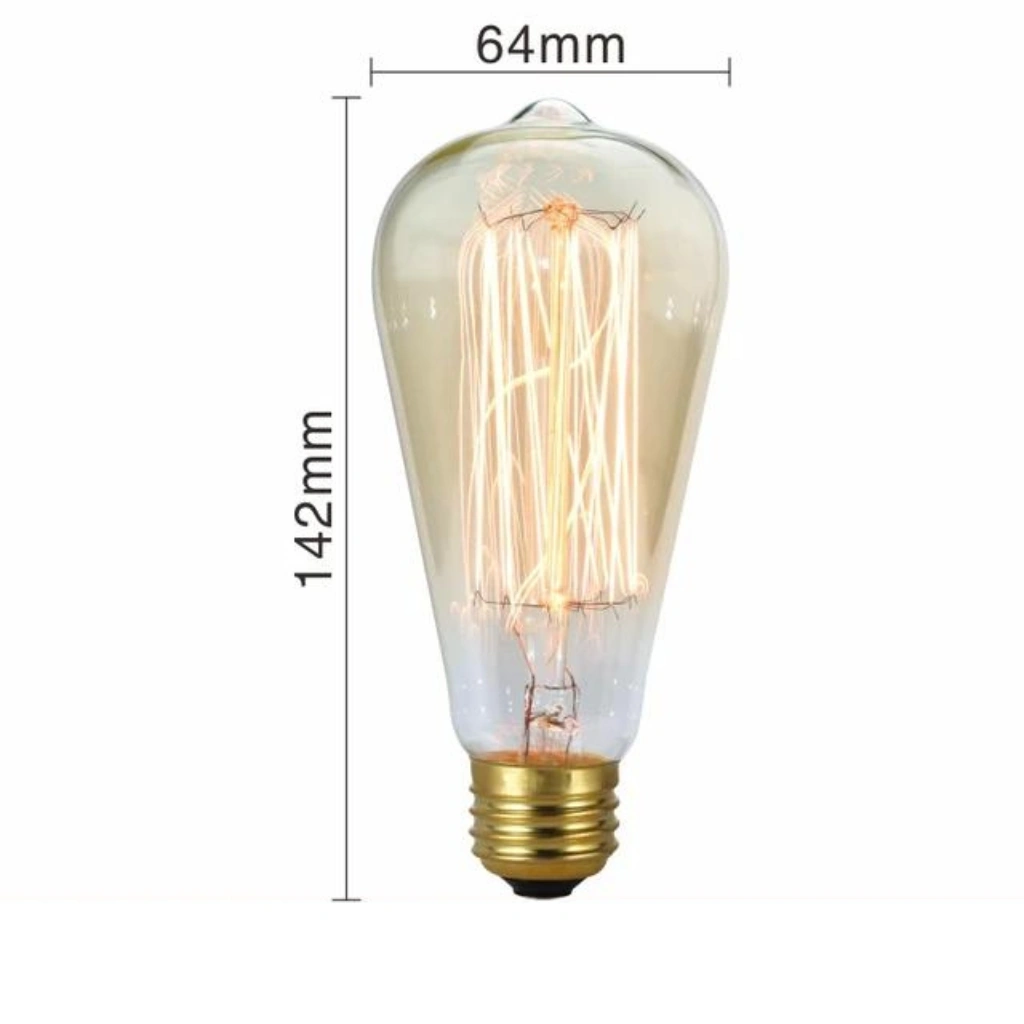 ST64 Filament 40W Glødetråd Dekorpære - Retro glødetråd - Bilde 2