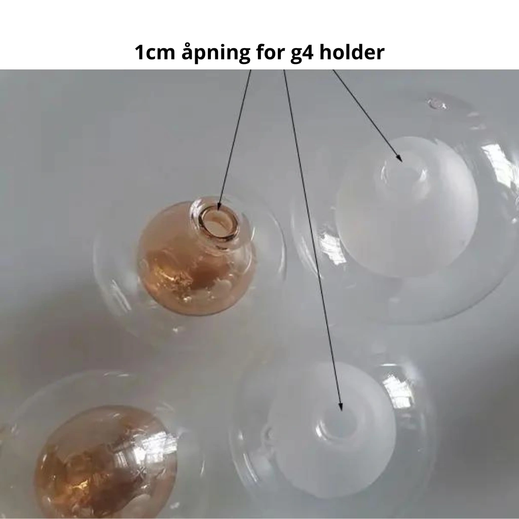 Glasskuppel Ø100mm Opalhvit Glass - G4 - Bilde 2