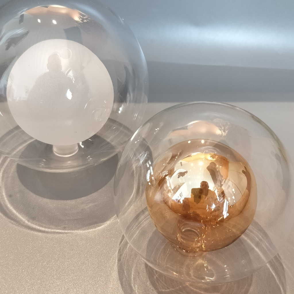 Glasskuppel Ø100mm Opalhvit Glass - G4 - Bilde 3