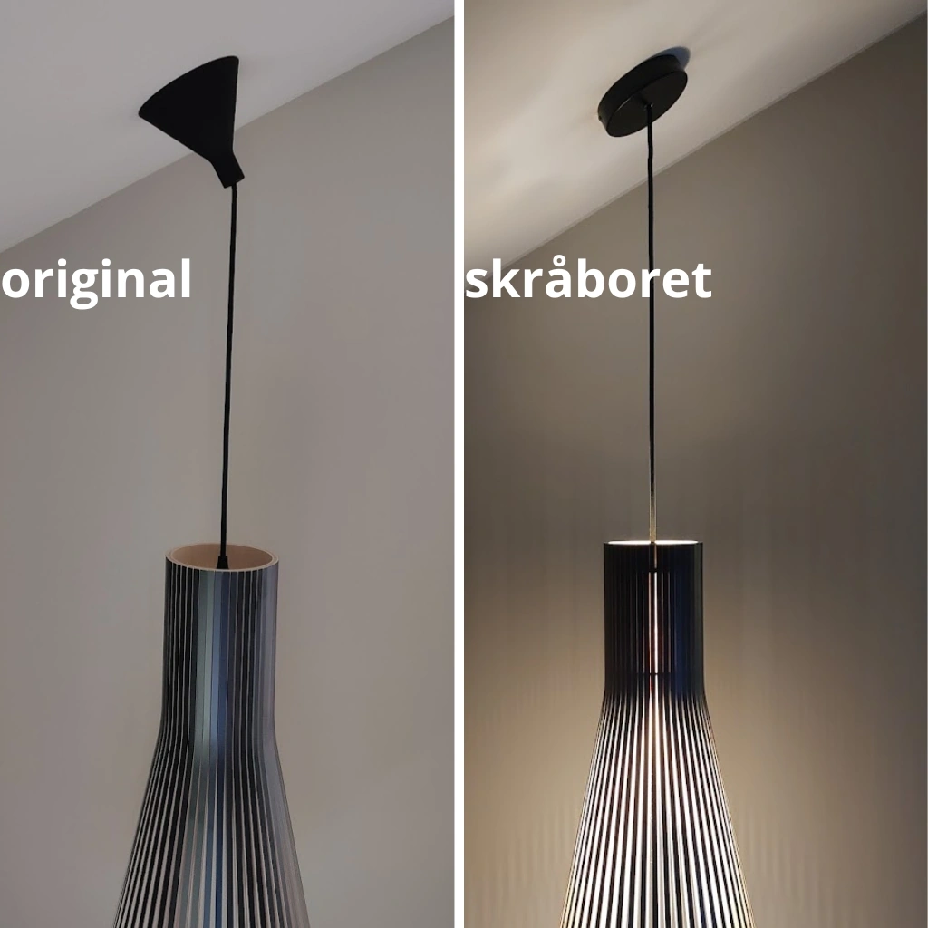 Lampekopp for skråtak - Oppboring - Bilde 2