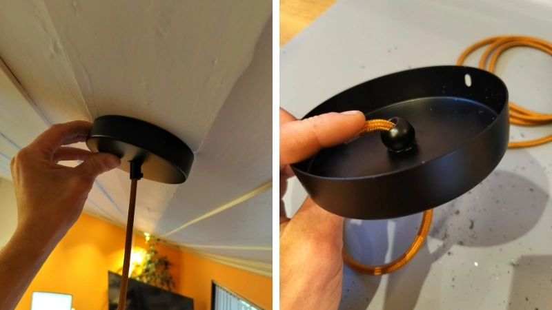 Kan også benyttes for å lage lampekopp for skråtak (lampekopp hullet må bores opp)