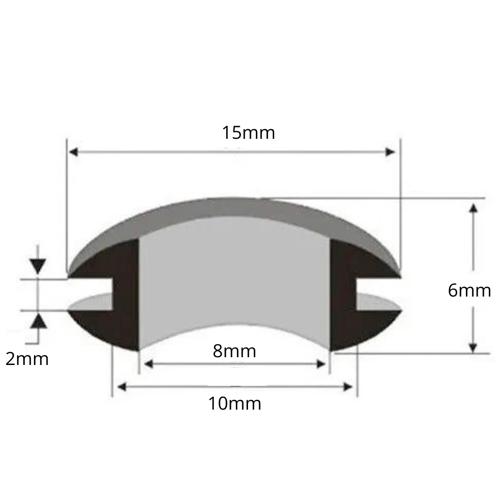 Gjennomføringsnippel Ø10 - 8mm hull - Bilde 2
