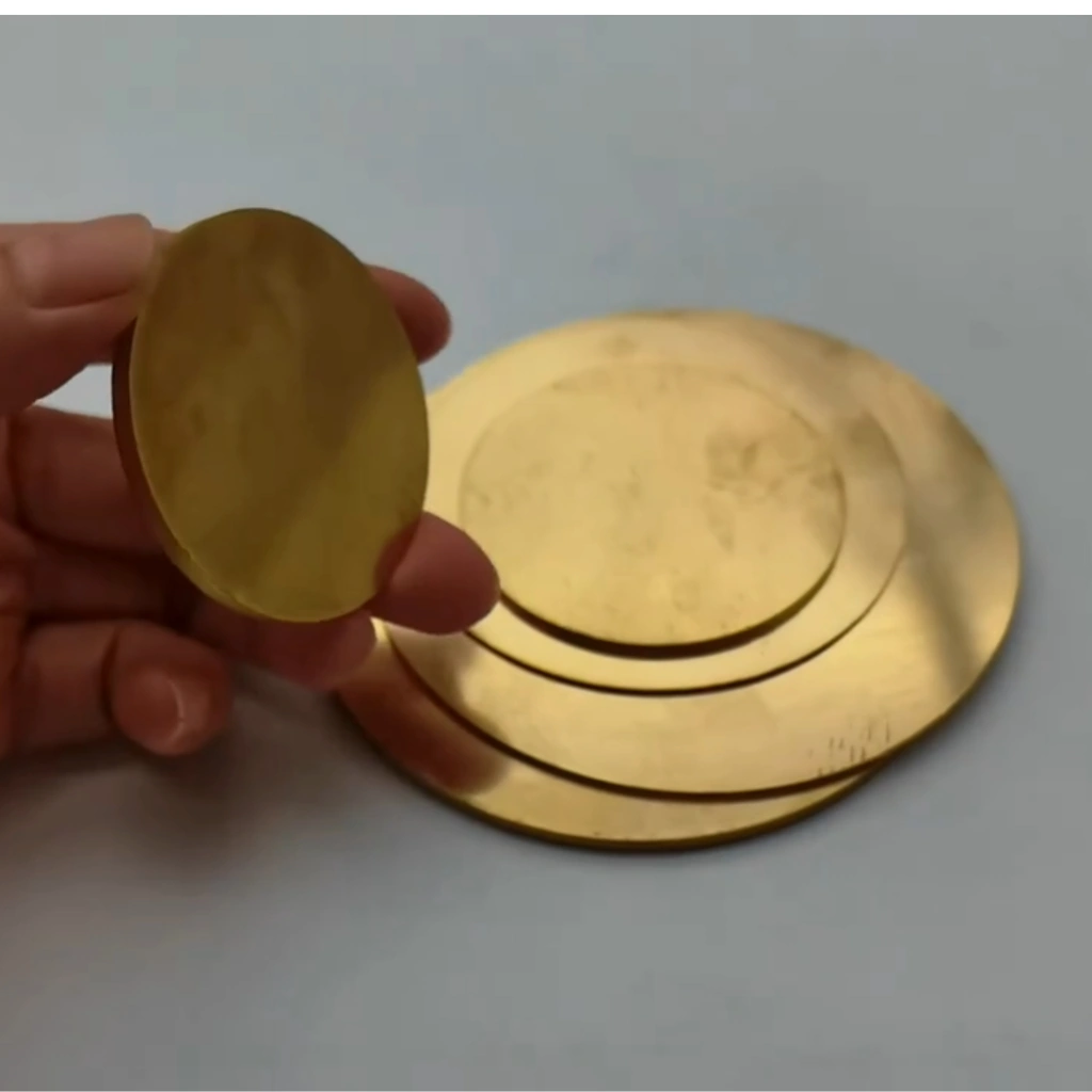 Messingplate Rund - Disk av messing