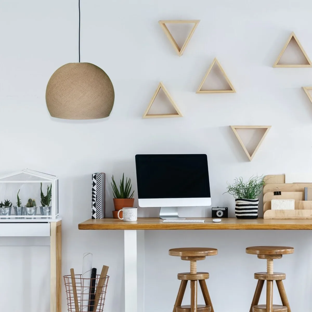 Foldi Shade Cappuccino – Dome Lampeskjerm av Fiber - Bilde 3