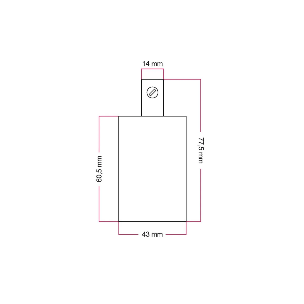Lampesokkel E27 Sokkel – Sort Chrome - Bilde 5