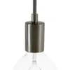 Lampesokkel E27 Sokkel – Sort Chrome