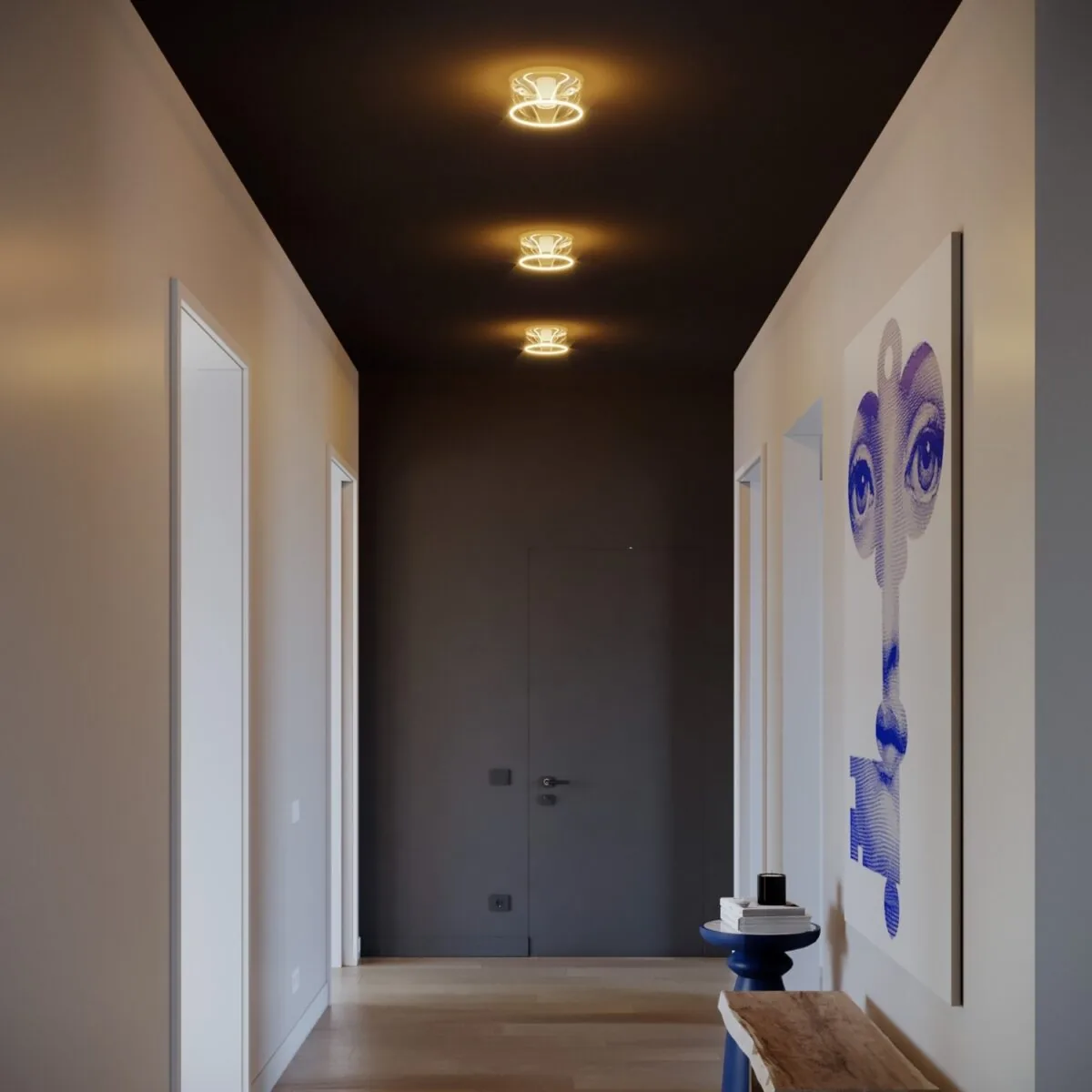 Vegglampe Clear Smoky - Bilde 2