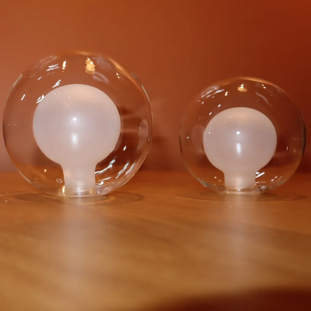 Glasskuppel Ø120mm Opalhvit Glass – G9 - Bilde 3