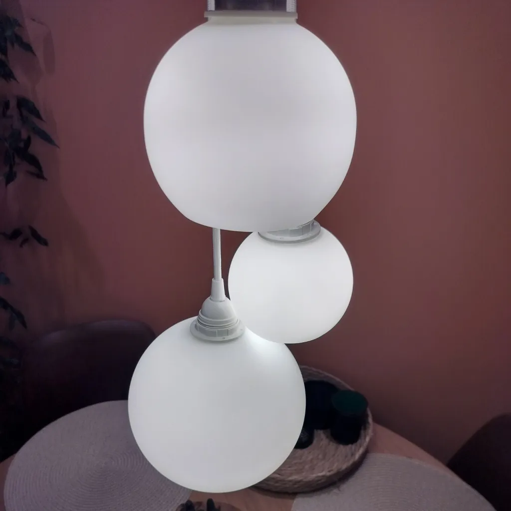 Lampeskjerm Hvitt Glass E27 - Bilde 5
