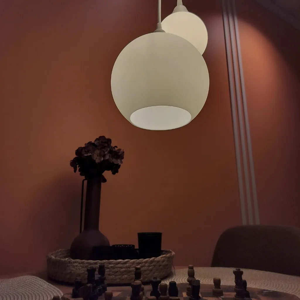 Lampeskjerm Hvitt Glass E27 - Bilde 3