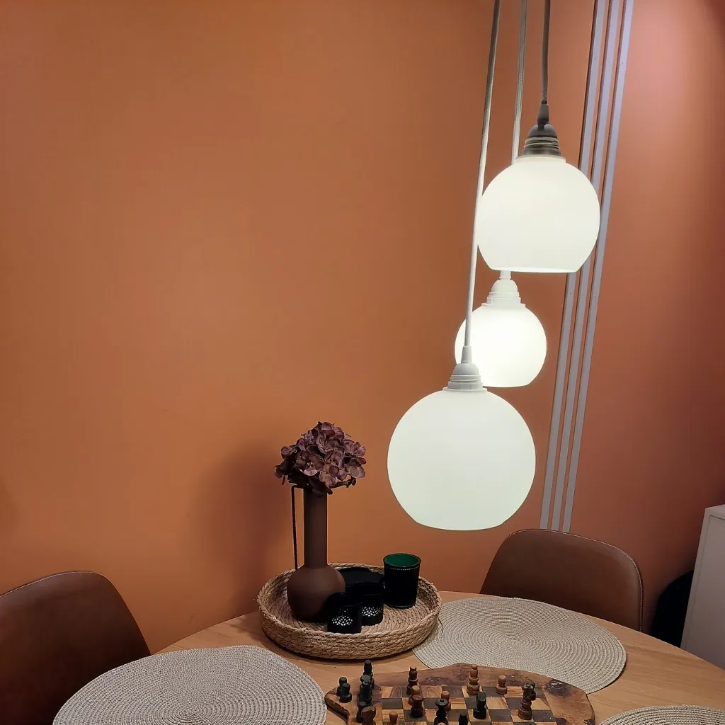 Lampeskjerm Hvitt Glass E27 - Bilde 2